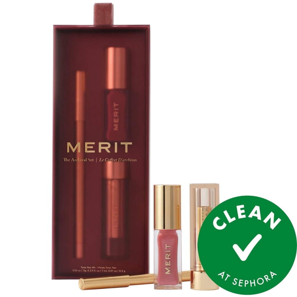 MERIT The Archival Lip Essentials Gift Set